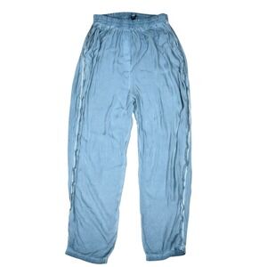 Belle France Pants‎ Light Blue Embellished Tapered Jogger Style Large Runs Small